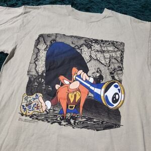 Vintage Yosemite Sam Pirate Map Tee 1996 Warner Bros Looney Tunes XL USA